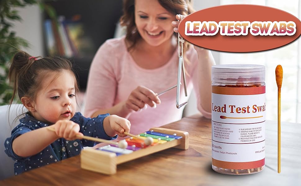 VANSFUL Lead Test swabs 60 Counts Rapid Test kit, Results in 30 Seconds, Dip in Water to Use