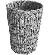 Coeusy Wicker Trash Can,Small Bathroom Trash Can,Handwoven Waterproof Small Waste Basket,Wicker W...