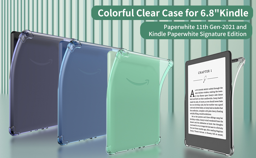 HotBag Clear Kindle Case for 6.8 AllNew Kindle Paperwhite 11th Generation 2021 and