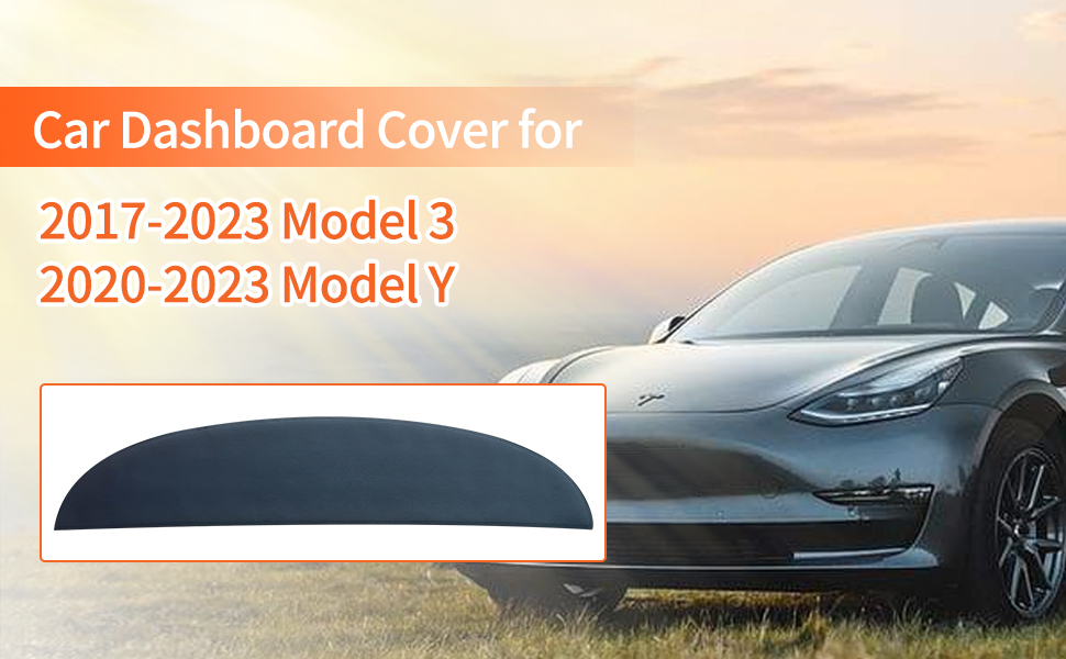 Uxcer Tesla Model 3/Y Dashboard Cover, NonSlip Flannel