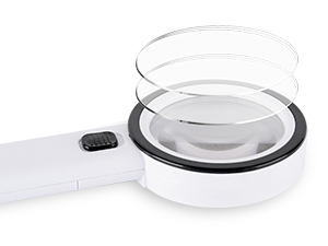 reading magnifying glass with light