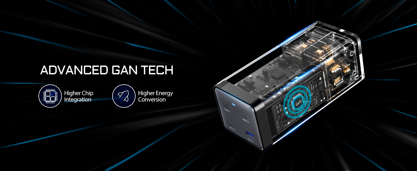 Amazon.com: Aergiatech USB C Power Strip 140W, USB C Charging Station ...