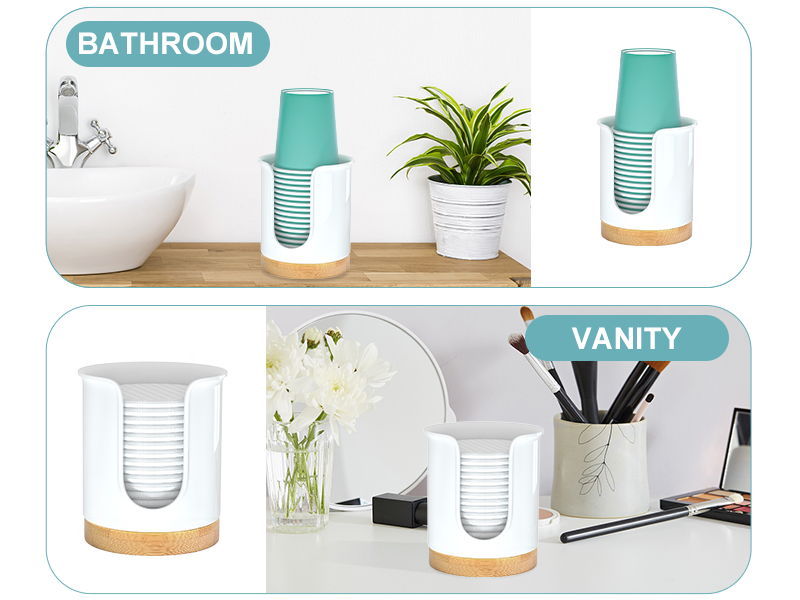 2 Pack Bathroom Cup Dispenser Small Cup Holder and