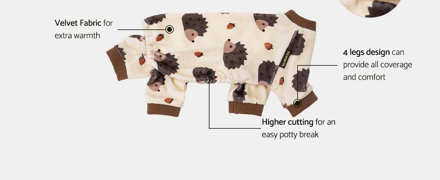 Funny Hedgehog Dog Pajamas