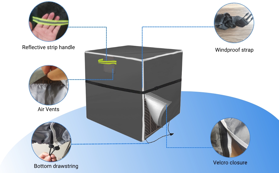 YOURCOZY Air Conditioner Cover for Outside Units 420D