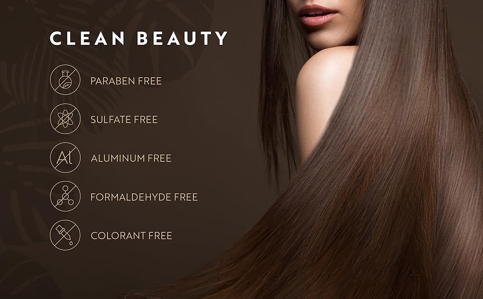 Clean Beauty: paraben free, sulfate free, aluminum free, formaldehyde free, colorant free