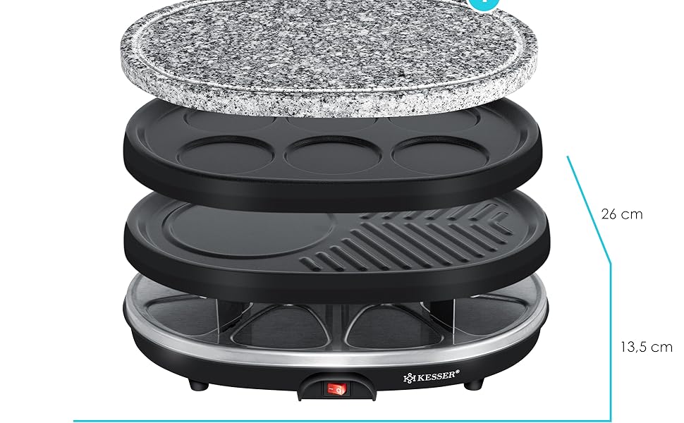 raclette 1-3 platen
