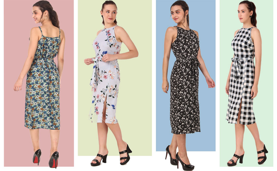 One Piece Dress for Women Maxi Dress for Women Midi Dress for Women Midi Halter Neck Dress