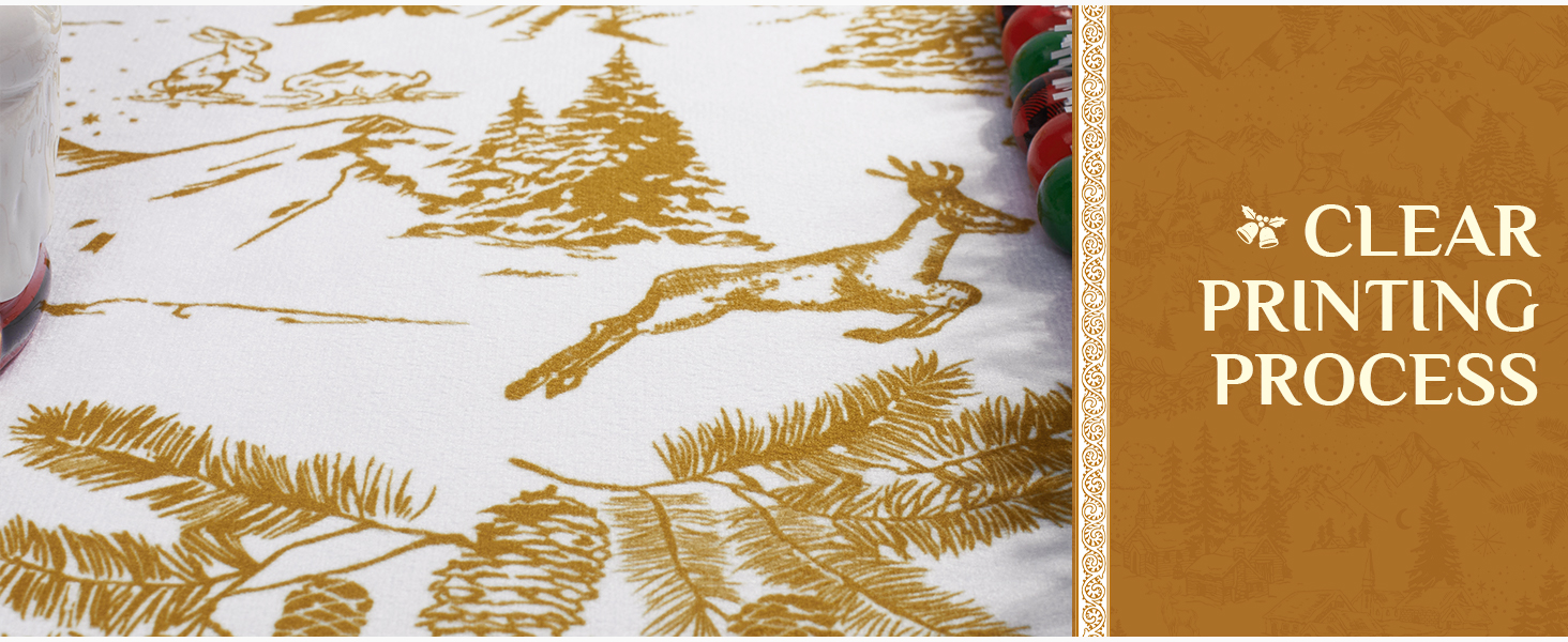 Softalker Christmas Tablecloth Rectangle, Designer Pattern