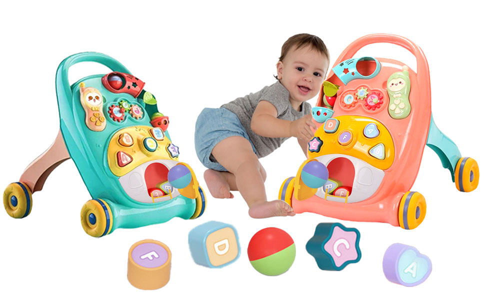 Sit to Stand Learning Walker, 3 in 1 Multifunction Early Education