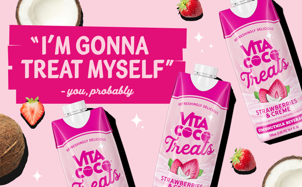 Amazon.com: Vita Coco Treats Strawberries & Creme Coconut Milk Drink - Vita Coco Strawberries And Cream Near Me