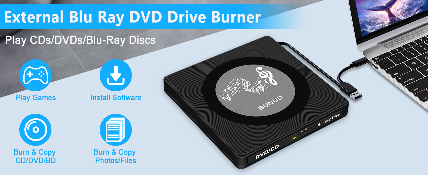 external blu ray drive dvd/bd player read/write portable blu-ray drive dvd burner 3D blu ray