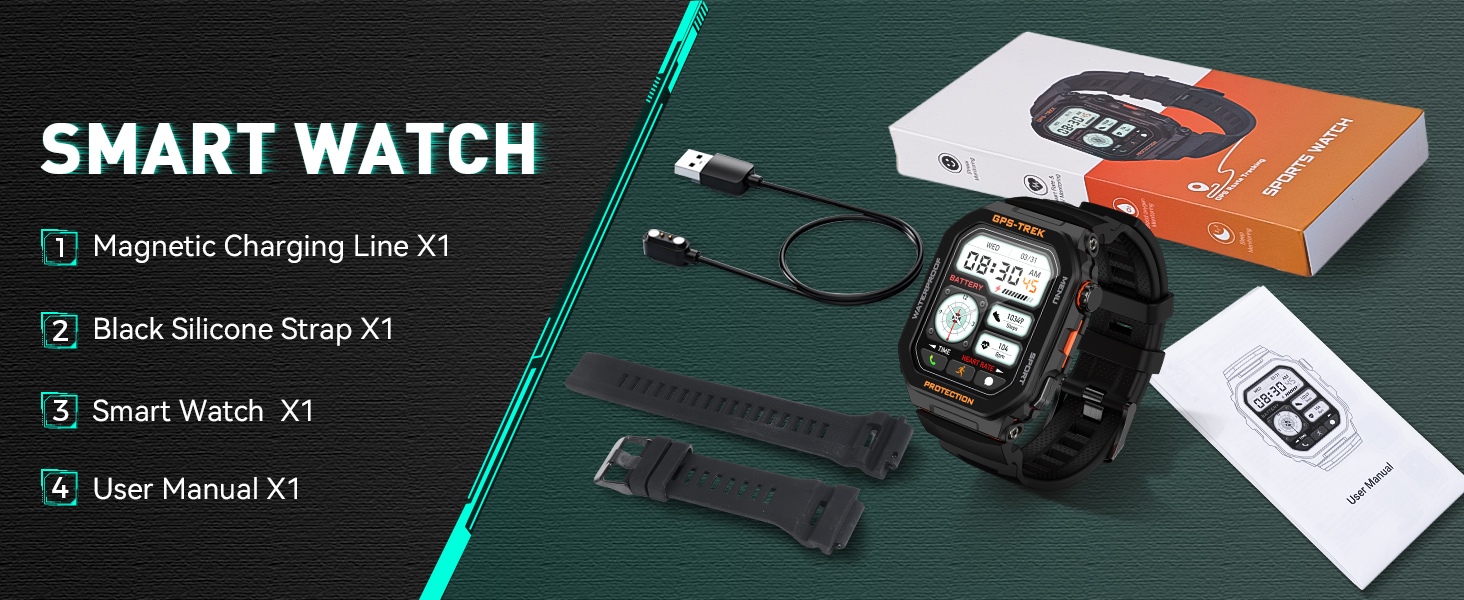 Military Smart Watches for Men Built-in GPS