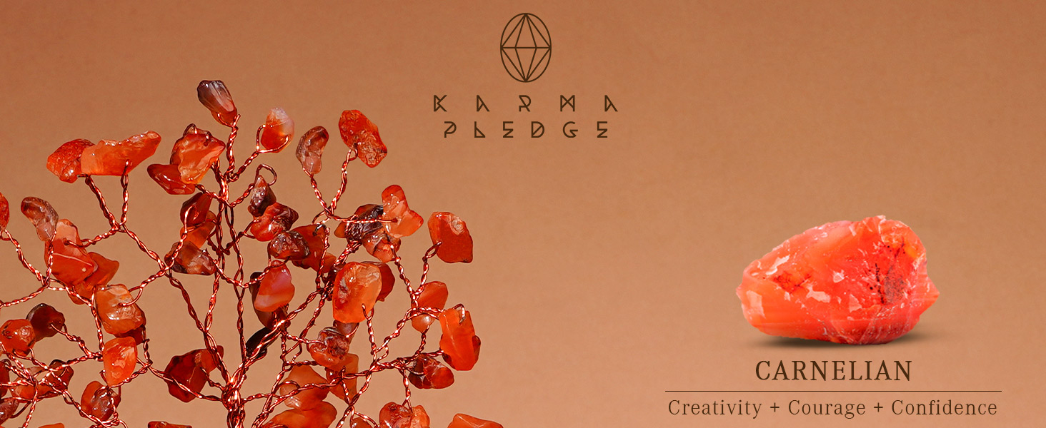 carnelian crystal tree for home office decor and gifts for womens