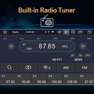 the car stereo built-in FM/AM Radio