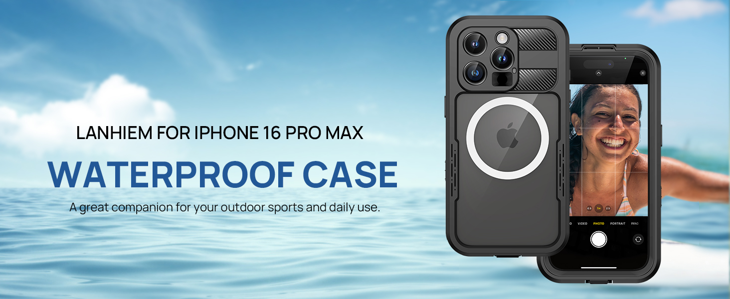 LANHIEM FOR IPHONE 16 PRO MAX WATERPROOF CASE
