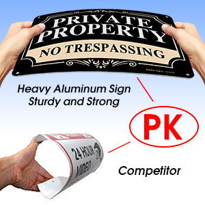 Private Property Sign,No Trespassing Sign