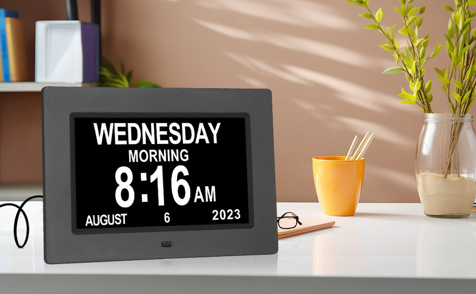digital clock with date and day of week clock with date and time for elderly gifts for seniors