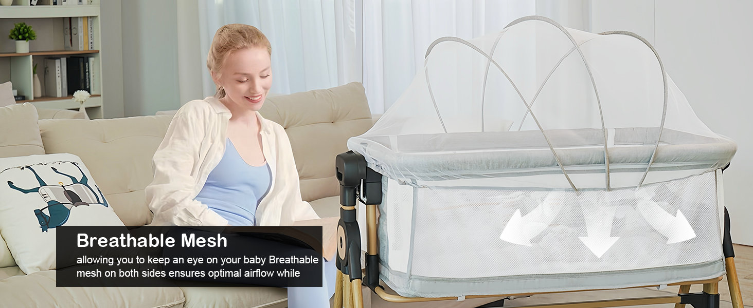 Cradle with mosquito net
