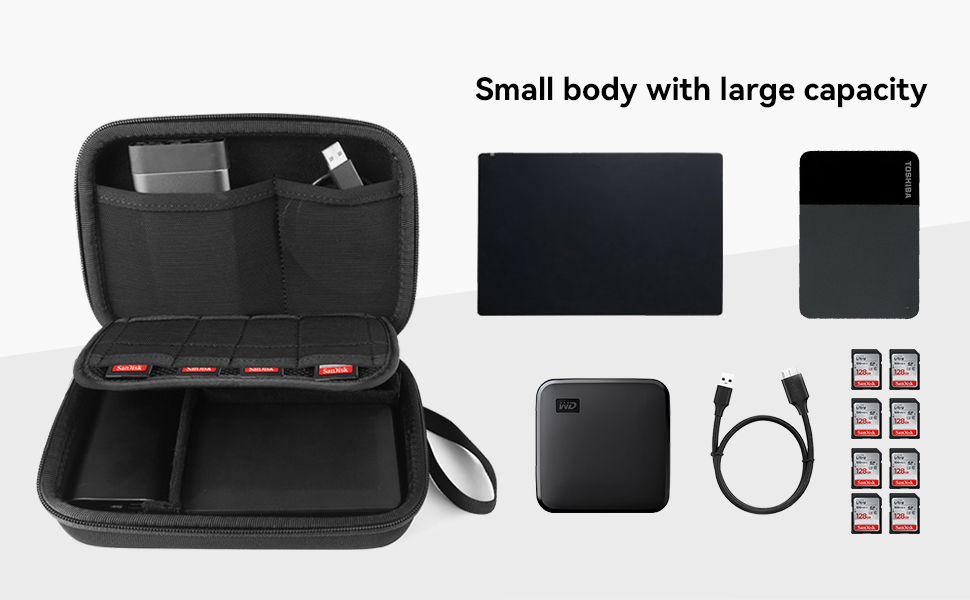 Smatree Hard Shell Carrying Case for External Hard Drive 3