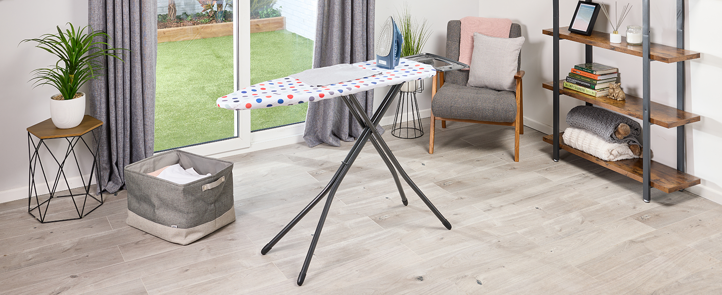 Minky Extra Wide Large Ironing Board Cover, Drawstring Minky Ironing