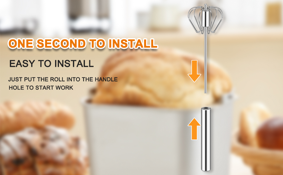 Myasrelae Hand Push Whisk, SemiAutomatic Egg Mini Whisks