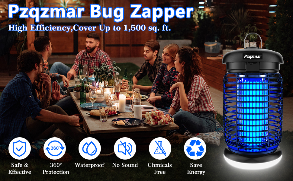 Bug Zapper,Mosquito Zapper Fly Zapper Outdoor with LED Light,Mosquito