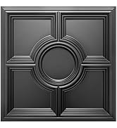 STICKGOO Black Drop Ceiling Tiles 2ft x 2ft, Glue Up Ceiling Panels 24 x 24in, Waterproof, Premiu...