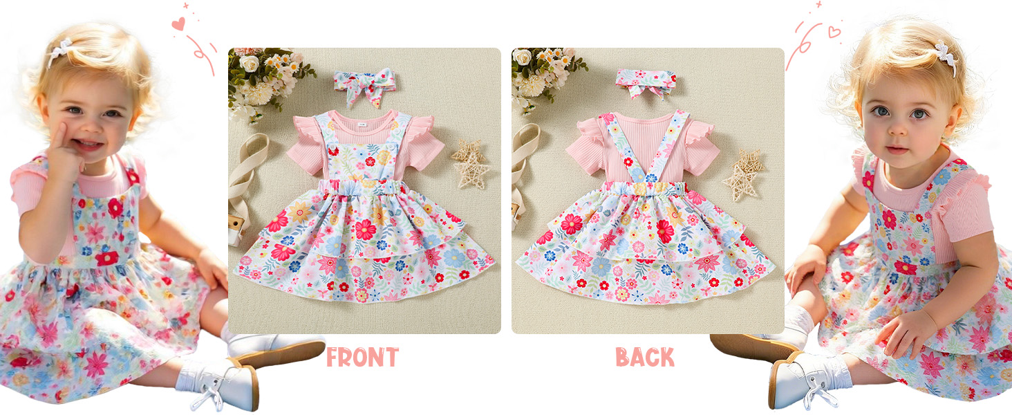 baby girl floral skirt outfits