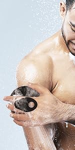 silicone body scrubber exfoliating shower brush deep clean soft for men