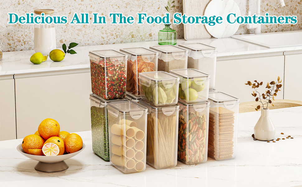 GILLAS 18 Pcs Food Storage Containers, Kitchen Organizers and Storage