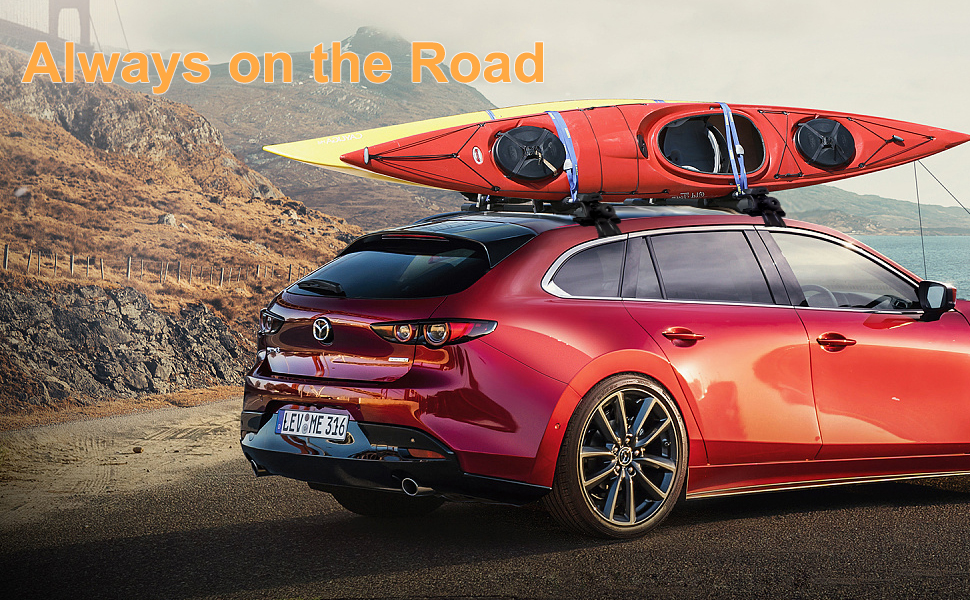 Upgraded 47" Universal Roof Rack Cross Bars, Adjustable