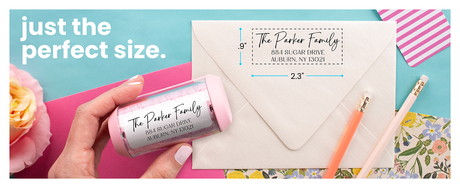 Pink Address Stamp