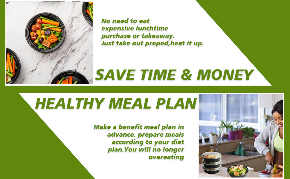 Round Plastic Meal Prep Containers