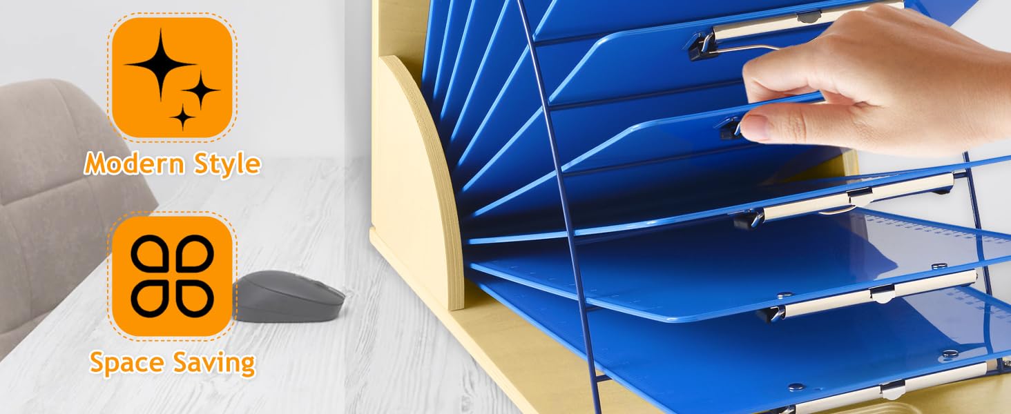 KMUYSL 2 Pack Clipboard Organizer, Wooden Clipboards