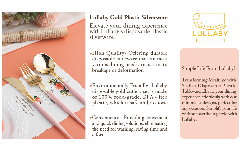 GOLD PLASTIC SILVERWARE