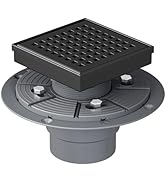 Neodrain 4 Inch Square Shower Drain, 304 Stainless Steel Shower Drain with Removable Quadrato Pat...