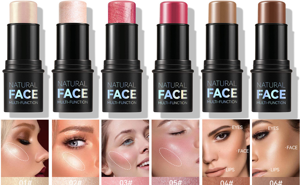 3 Pcs Face Contour Sticks Set, Shades wi... 6 1