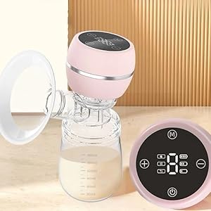 Electric Breast Pump for Breastfeeding – BPA-Free, Painless Breast Massage, 3 Modes & 9 Levels with Strong Suction for Feeding Mothers (PINK(MEDIUM))