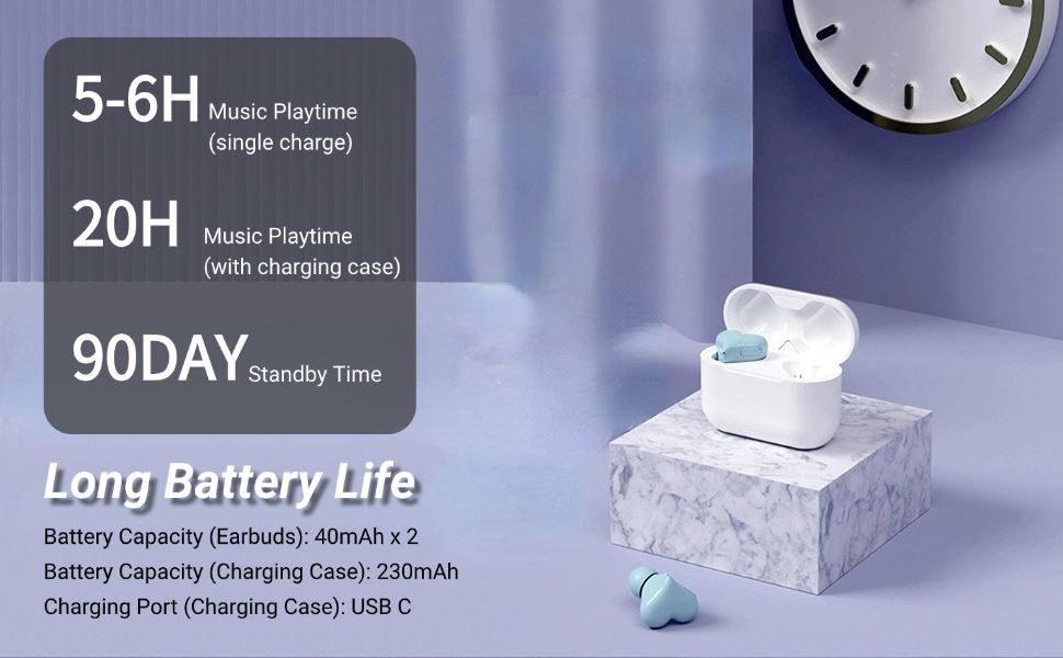 HeartButs ブルー HeartBuds ワイヤレスイヤホン ブルー(ブルー): ファッション