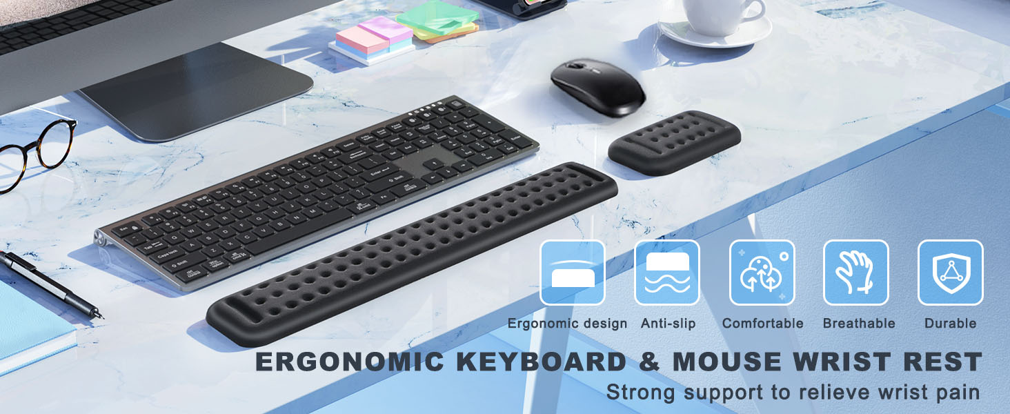 Keyboard Wrist Rest, Lekvey Wrist Rest for Keyboard and