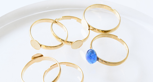 ハンドメイド　資材 Amazon.co.jp: 紗や工房 リングパーツ 8mm 平皿付き