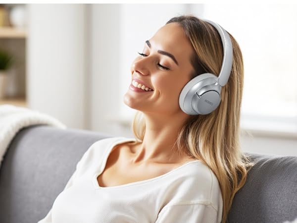 Noise Cancelling Headphones Bluetooth Headphones Wireless Headphones with Mic