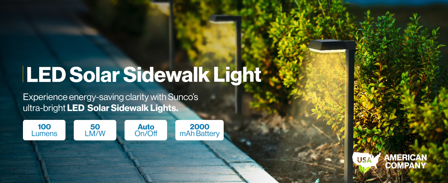 LED Solar Sidewalk Light -Experience energy-saving clarity, ultra-bright LED Solar Sidewalk Lights.