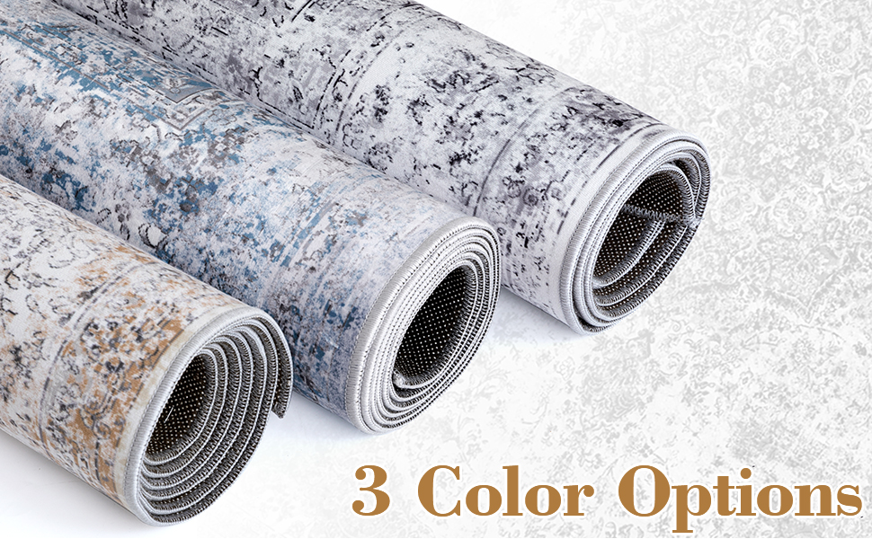 Doormat 60x90cm Entryway Area Rug Vintage Distressed Grey Rug