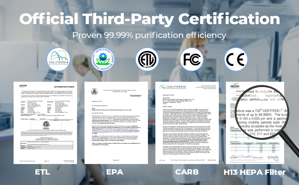 KOIOS Replacement Filter for BD02L Air Purifier, H13 HEPA 3 Stage Filtration, 1