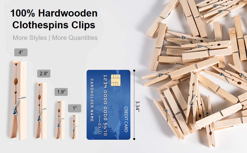 Wooden Clothespins Clips