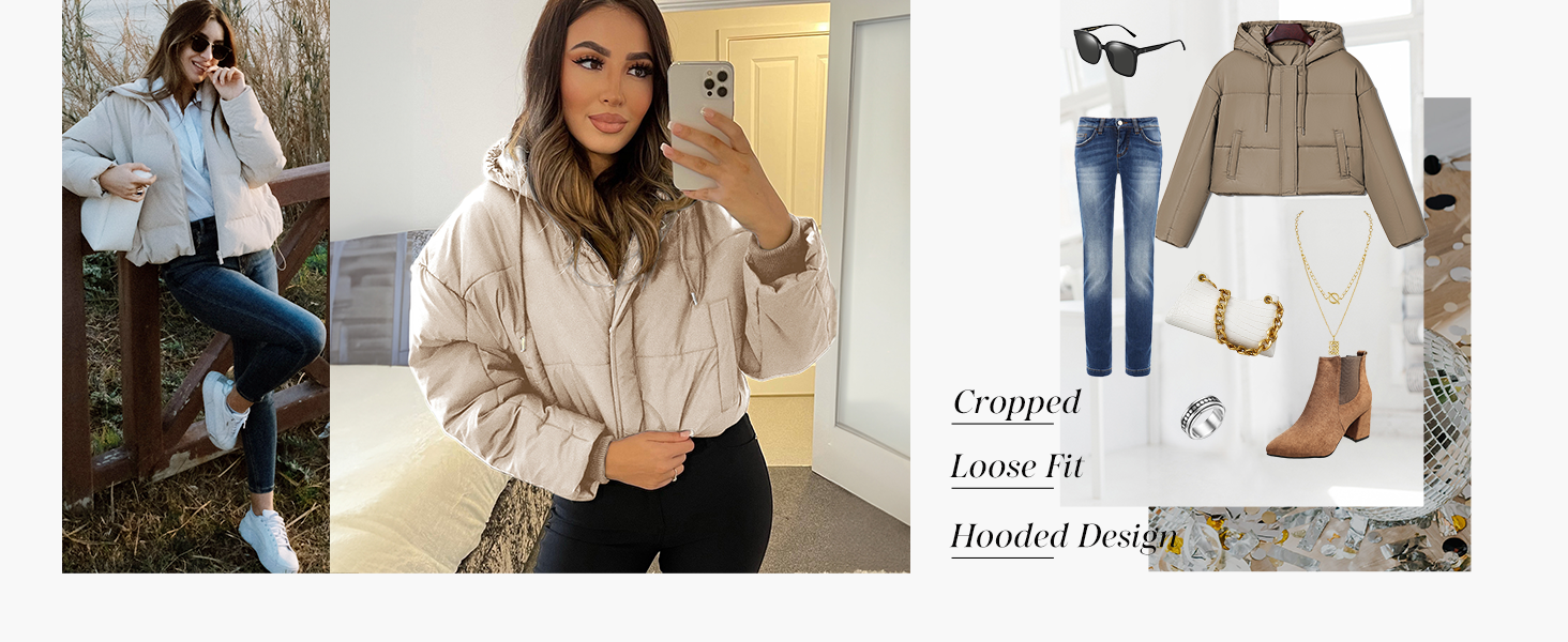 cropped loose fit coat