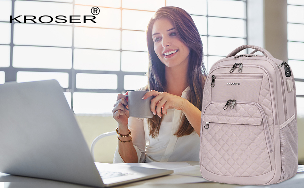 KROSER Travel Laptop Backpack 17 Inch Large Computer