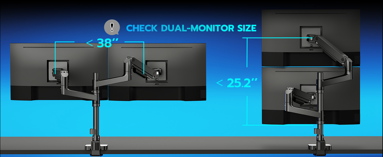 dual monitor arm